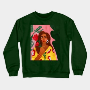 Lady with Tulips Crewneck Sweatshirt